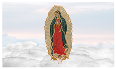 DNSEMP-C-110-WT Lady of Guadalupe Clouds White